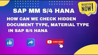 How can we check hidden Document type, Material type etc. in SAP S/4 HANA