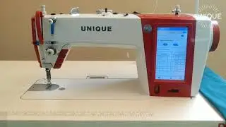 Big touch screen lockstitch sewing machine with 2 step motor