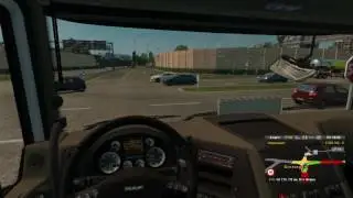 eurotrucks2 DAF XF 105 с гаража на выгрузку.