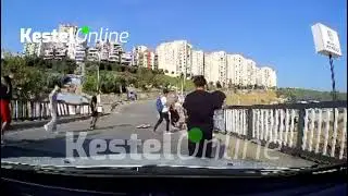 Kestel’de yaşanan kaza araç kamerasına yansıdı