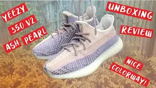 YEEZY 350 V2 ASH PEARL UNBOXING & REVIEW!