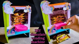 How to make Chocolate Vending machine from waste cardboard box | diy candy machine #cardboardcrafts