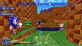 modern sonic speedruns green flower hill zone act 1 