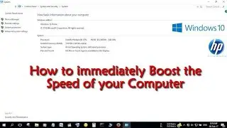 HOW TO BOOST CPU PERFORMANCE IN WINDOWS 10
