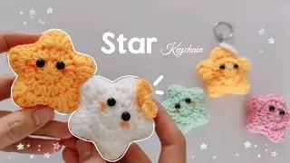 Crochet Star keychain beginners friendly 