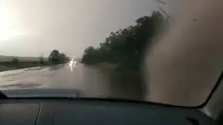 Highway after rain with Forester SG5