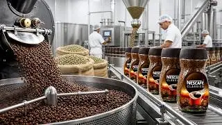 How is Nescafé Instant Coffee Made In The Factory | The untold Story of Nescafé instant Coffee.