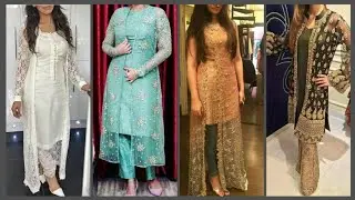 Long Net Jacket Design Kurti Long Net Shrug Design Kurti With Long Shrug Design Fashion