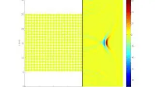 Stress waves traveling in a nonlinear acoustic lens and sound bullet formation