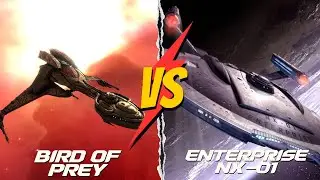 Enterprise NX-01 VS Klingon Bird of Prey (Scout) : Size Comparison