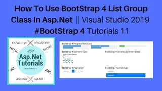 How to use bootstrap 4 list group class in asp.net || visual studio 2019 #bootstrap 4 tutorials 11