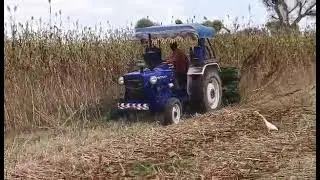 #Farmtrac 45 #Tractor with Multi Crop Mounted #Reaper | Powerful Crop Cutting Machine in Action