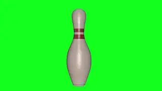 Bowling Skittles Game | 3D | Animation | Green Screen | Greenscreen Effect