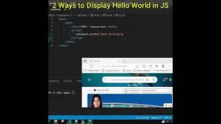 2 ways to display hello world in javascript 