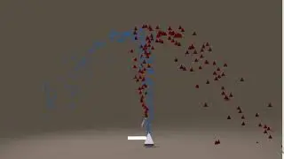 Poser Particle System: Emitter Dual Test