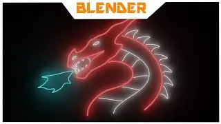 Blender 2.8 Neon Dragon Timelapse