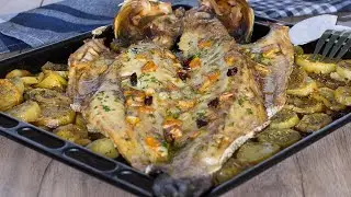 CORVINA AL HORNO con Cebolla y Patatas panadera✨un sabroso pescado que cada vez me gusta más