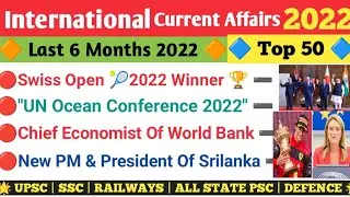 | International Current Affairs 2022 | International Appointment 2022 | Current Affairs 2022 |
