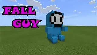 Minecraft | How to build a Fall Guys Plushie "Mini Statue" | Tutorial