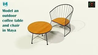 Autodesk Maya | How to model an outdoor coffee table and chair.
