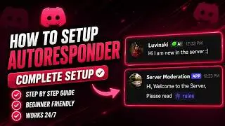 How to Setup Autoresponders in Discord Complete Setup | Autoreply | 2026