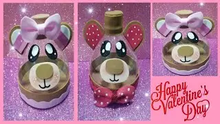 🐻💕Dulcero para san Valentín /hecho con botella Pet