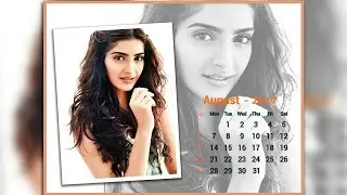 Calendar design in Adobe Photoshop Cs6