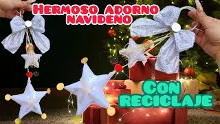 como hacer adornos navideños con material reciclado fácil y económico