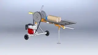 Дровокол реечный 3D-модель Log splitter 3D model