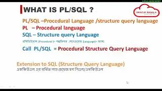 Oracle PL SQL Bangla Tutorials 1    What is Pl SQL