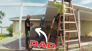 Building an Aluminum Carport Patio with Dad!