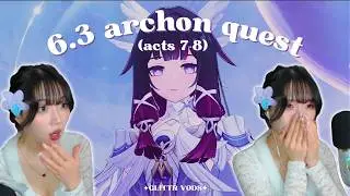 THIS IS THE BEST GENSHIN QUEST EVER! (6.3 Luna IV Acts 7 & 8 FULL Reaction) | Genshin Impact