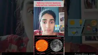 Difference b/w Luminous or non luminous bodies|#youtubeshorts #viralvideo #light#physics #shortsfeed