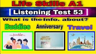 IELTS Life Skills A1 Listening | Test 53 | 2021 | By TFLS