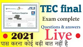 tec final exam live 2022[CSC] I TEC exam question and answer & certificate download in 5 minutes👩🏻‍🎓