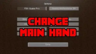 How To Change Main Hand In Minecraft! - How To Change Main Hand To Left/Right In Minecraft!