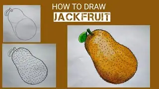 HOW TO DRAW JACKFRUIT || JACKFRUIT ART || FRUIT DRAWING