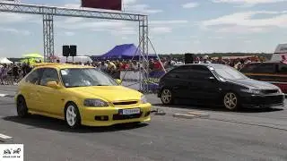 Honda civic vs Honda Civic WHO WINS?! Drag race 1/8 mile 🚦🚗💥 4K UHD