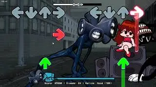 Cartoon Cat Vs Dark Siren Head Friday Night Funkin