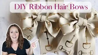 HAIR BOW TEMPLATE | HOW TO MAKE A GIRLS HAIR BOW WITH RIBBON | EQUESTRIAN HAIR BOW DIY