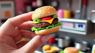 Miniature burger🍔 | Oreo Donuts🍩 | Onion Rings 😋 | Miniature Cooking | Miniature Food