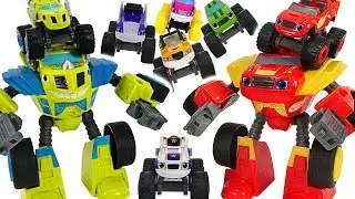 Blaze and the Monster Machines Transforming Robot Rider! Defeat dinosaurs! 