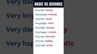 Basic Vs Advance English Words- 11 #howtofluentinenglisheasily #viralvideo  #englishspeakingpractice