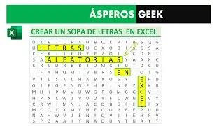 05. Cómo Generar Letras Aleatorias en Excel | Hacer una sopa de letras en excel | Tips en excel