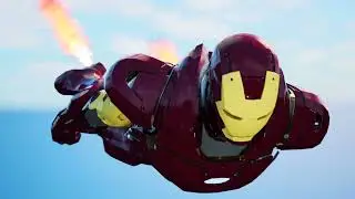 Ironman Realistic Flying Animation in Unreal Engine5 