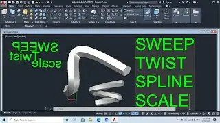 The sweep command, Magic AutoCAD 2020.