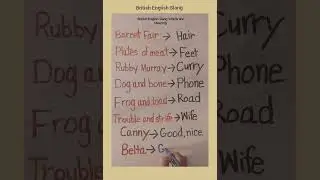British Slang #shorts