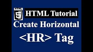 How to Create Horizontal Line in Html|| HR Tag in HTML || CMC IT PROGRAM