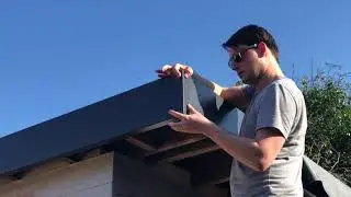 Building My Garden Office: Part 8 - Fascias, Rubber Roof, Window and Door, Trench