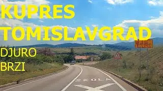 Kupres - Tomislavgrad, main roads M16 and M15, driving by car, July 2024
